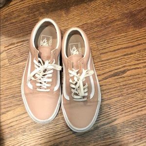 Light pink leather vans